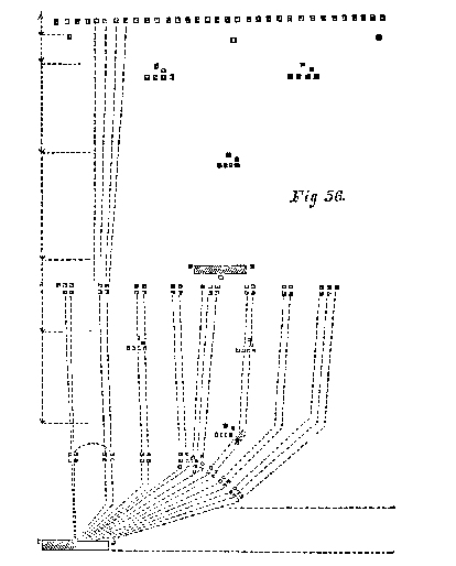 Fig. 56. First platoon - as skirmishers. On the left file - take intervals. MARCH (or double quick - MARCH).